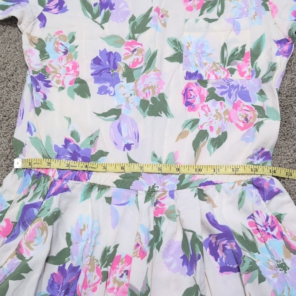Vintage Ellen Ashley Romper Floral Rayon Women's Small - Picture 7 of 12
